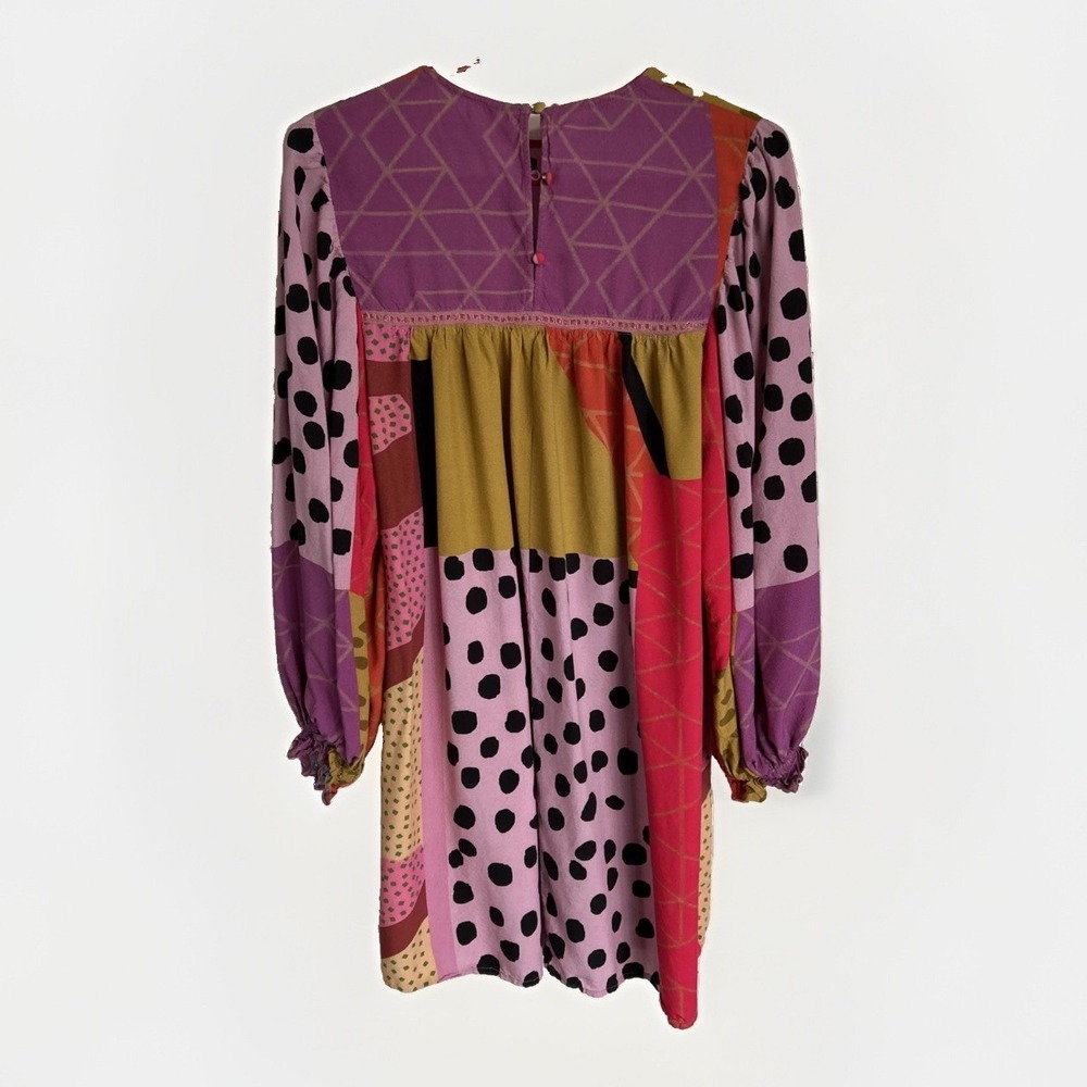Anthropologie Bl^nk London Womens Miranda Tunic Circus Dress Patchwork Prints S - Picture 9 of 10